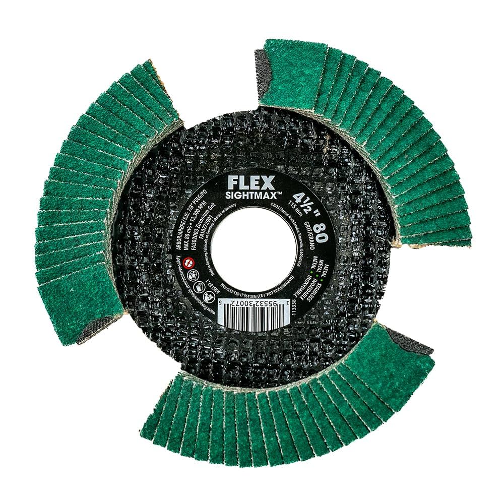 Amazon.com: FLEX 4-1/2-inch 80 Grit SightMAX Flap Disc, Type